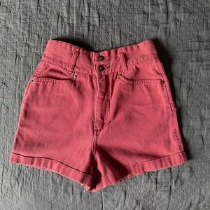 Exp jeans vintage high waisted red shorts